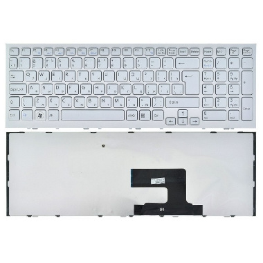 Клавиатура Sony VPC-EE, VPCEE белая с рамкой