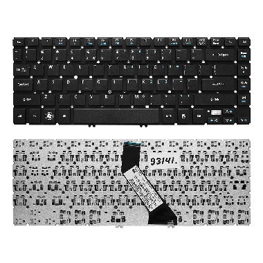 Клавиатура Acer Aspire V5-431, V5-471, M3-481. Г-образный Enter. Черная, без рамки. US PN: NSK-R24SW