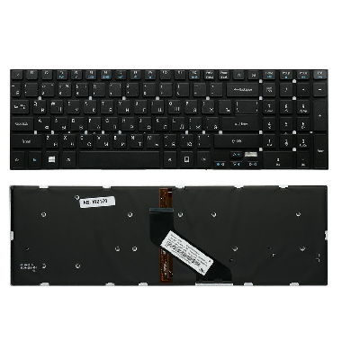 Клавиатура Acer Aspire 5755, 5830, V3-571, E1-510. Г-образный Enter. Черная, без рамки. С подсветкой