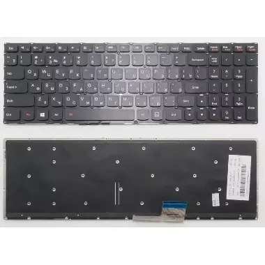 Клавиатура Lenovo Y50-70, 25213789, V-136520RS1-US черная без рамки