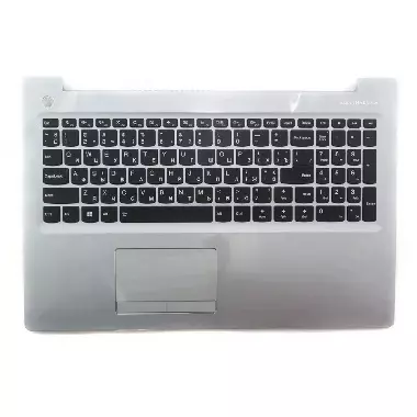Клавиатура для ноутбука Lenovo 510-15ISK черная с серебристым топкейсом P/N: 5CB0L81047